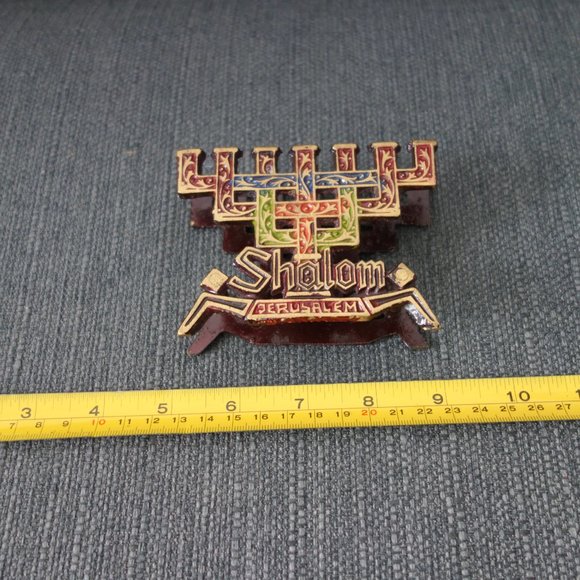Shalom Jerusalem Metal Napkin Holder - Picture 8 of 10